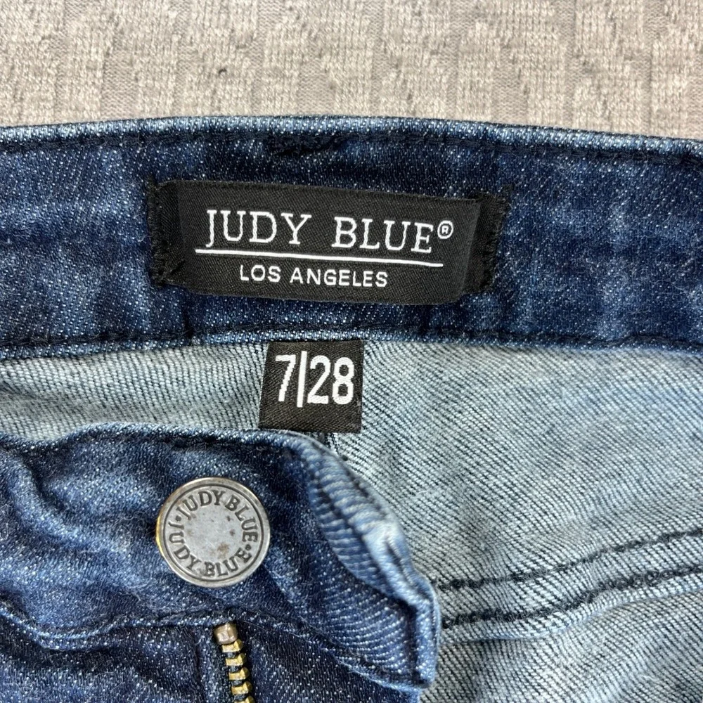 Judy Blue High Rise Ankle Fray Hem Women 7/28(27X27 skinny Slim Sexy Dress Jeans